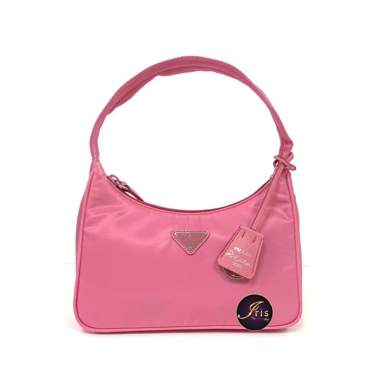 Pre-owned Re-edition 2000 Mini Bag Nylon Begonia Pink