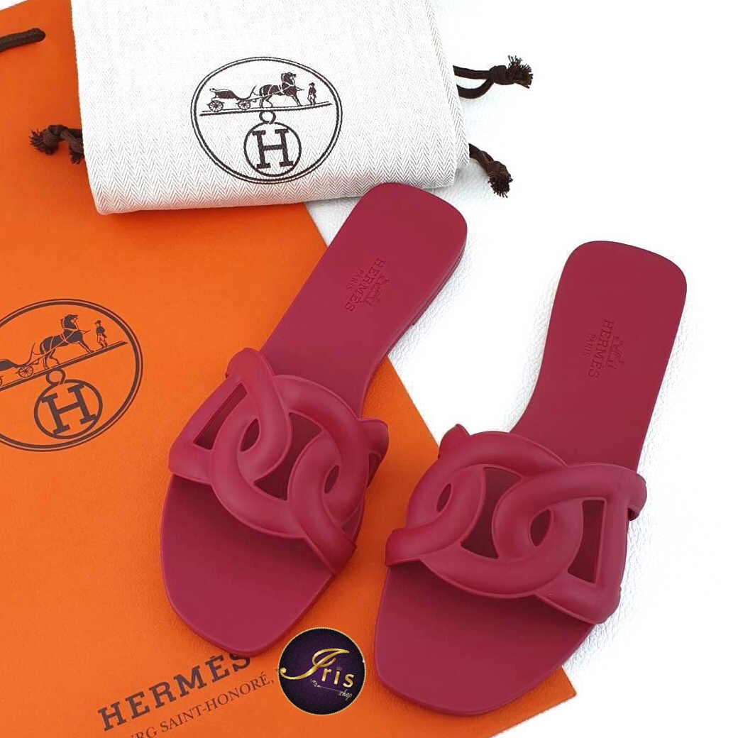 hermes aloha sandals rose baie