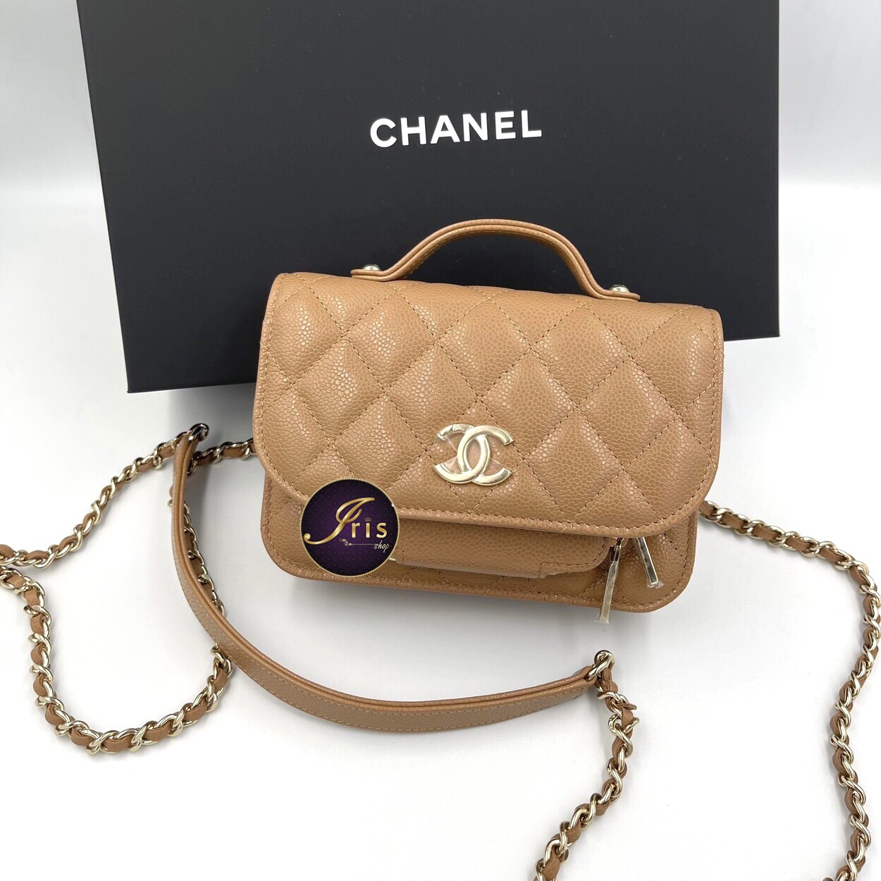 กระเป๋า Chanel mini business affinity 6” in caramel caviar ของใหม่  พร้อมส่ง‼️ – Iris Shop