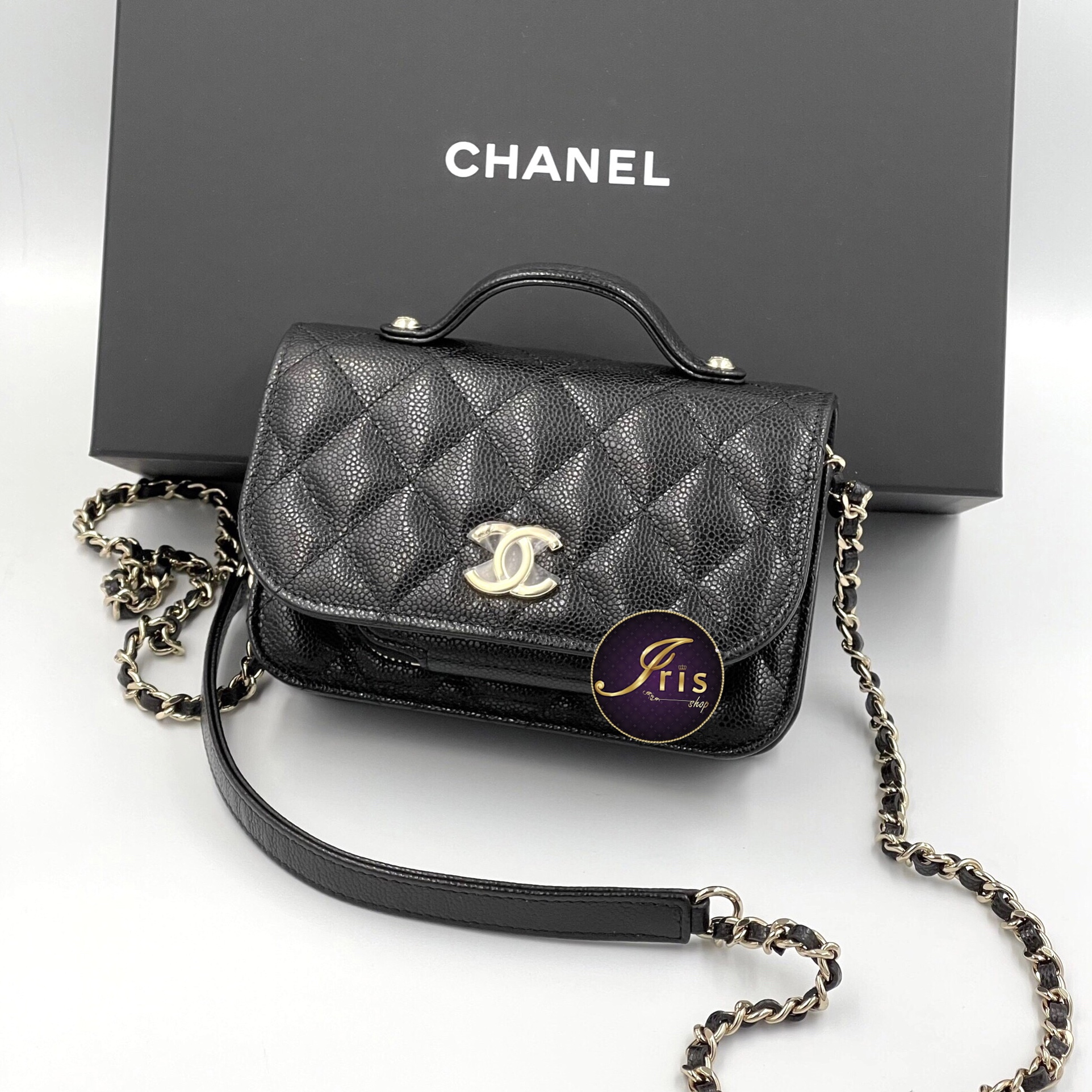 กระเป๋า Chanel mini business affinity 6” in black caviar ของใหม่ พร้อมส่ง‼️  – Iris Shop